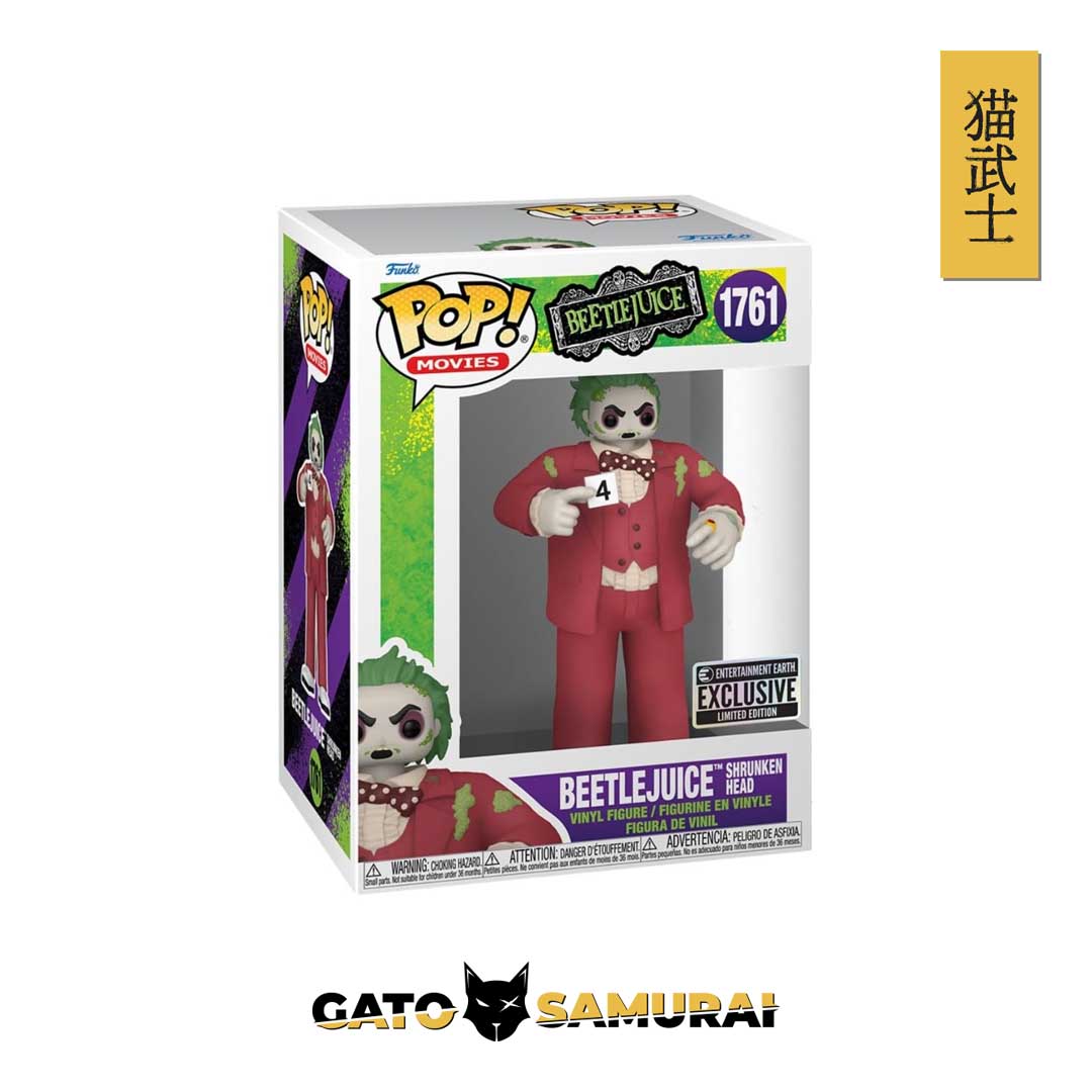 Beetlejuice Shrunken Head Funko Pop! #1761 - EE Excl
