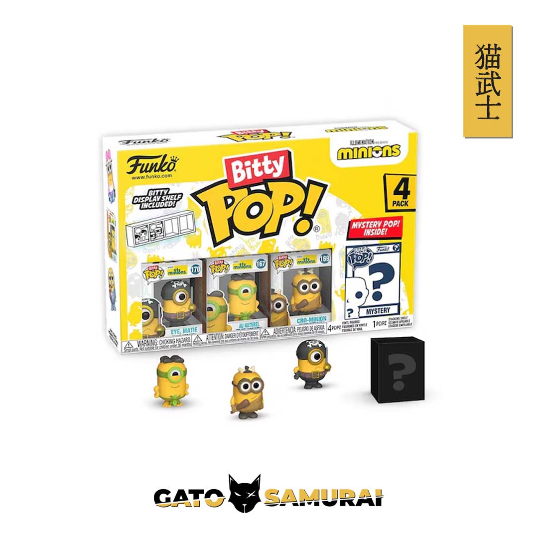 Minions Eye Matie, Au Naturel, Cr Minion Funko Bitty Pop! 4 pack