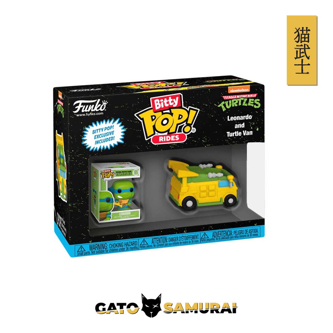 TMNT Leonardo and Turtle Van Funko Bitty Pop! Ride